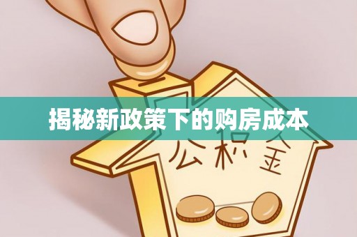 松溪揭秘新政策下的购房成本